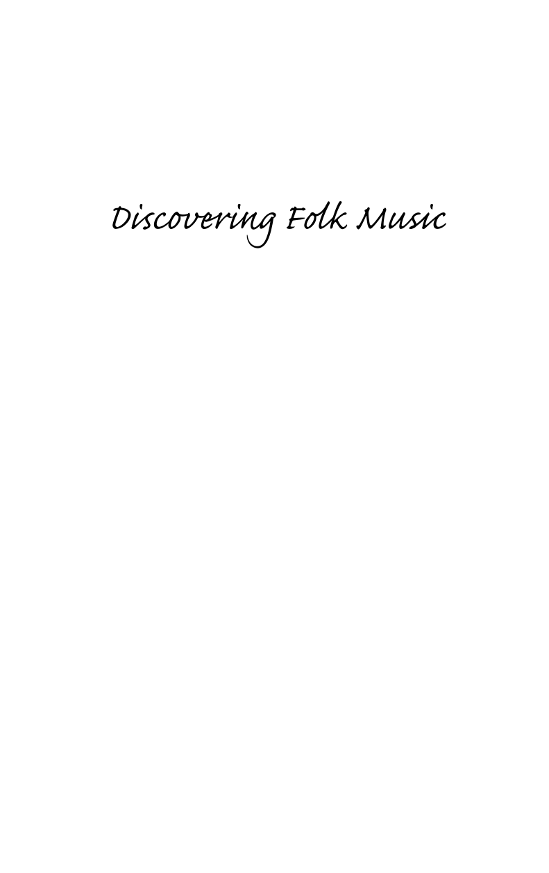 Discovering Folk Music page i