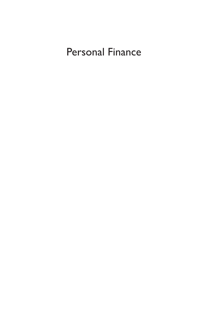 Personal Finance: An Encyclopedia of Modern Money Management page i