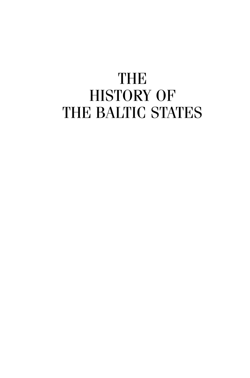 The History of the Baltic States, 2nd Edition page i1