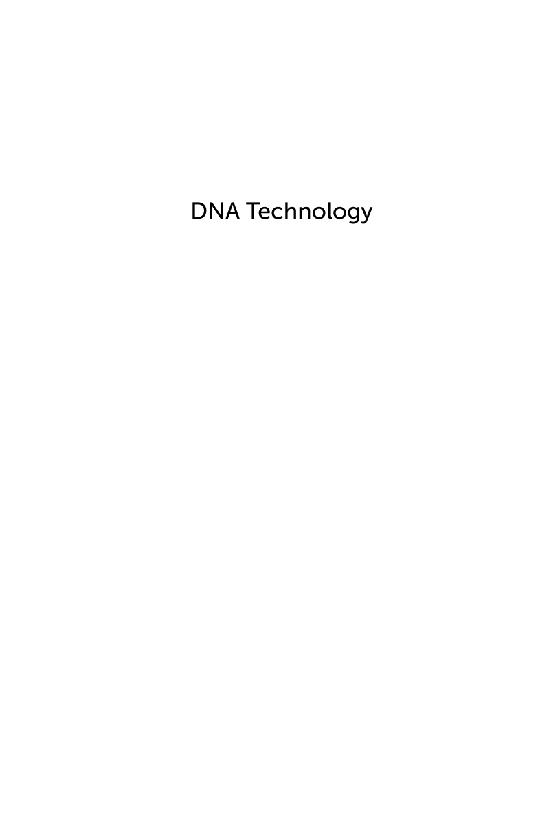 DNA Technology: A Reference Handbook, 2nd Edition page i1