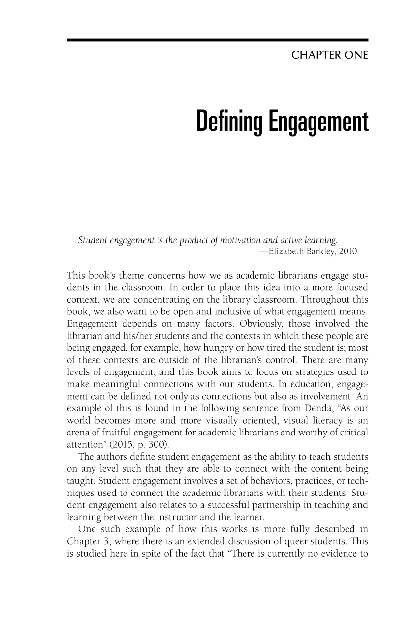 Engaging Diverse Learners: Teaching Strategies for Academic Librarians page 1