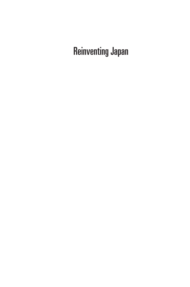 Reinventing Japan: New Directions in Global Leadership page i