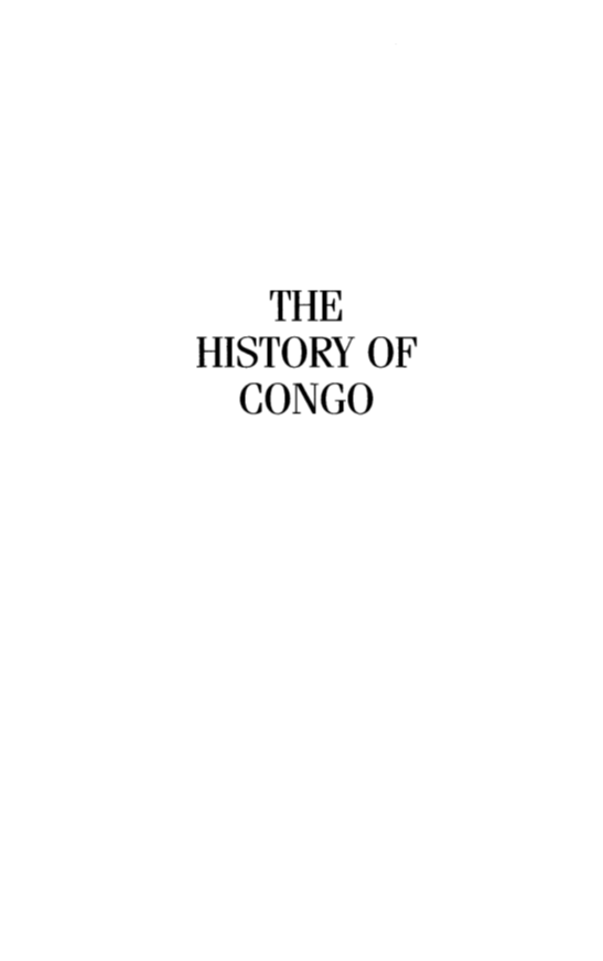 The History of Congo page i