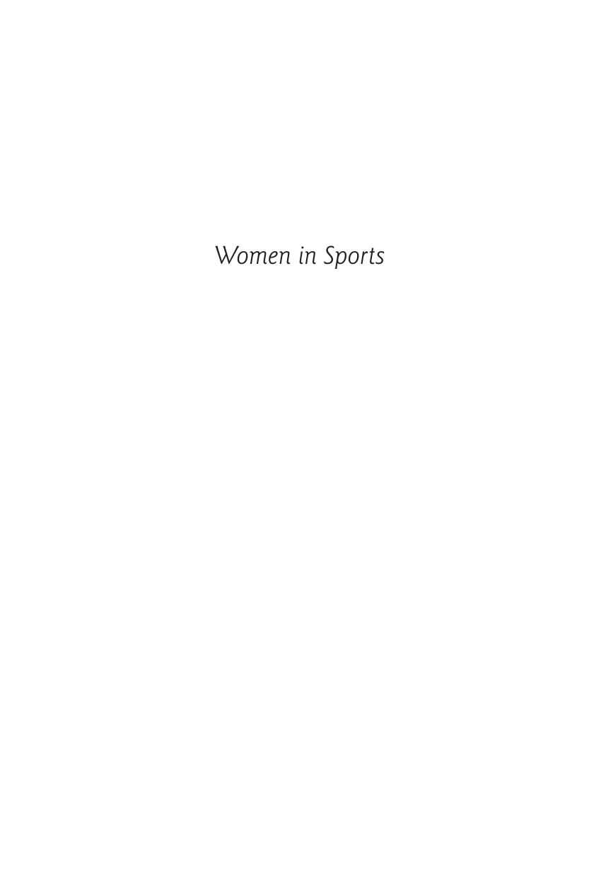 Women in Sports: Breaking Barriers, Facing Obstacles [2 volumes] page Vol1-i