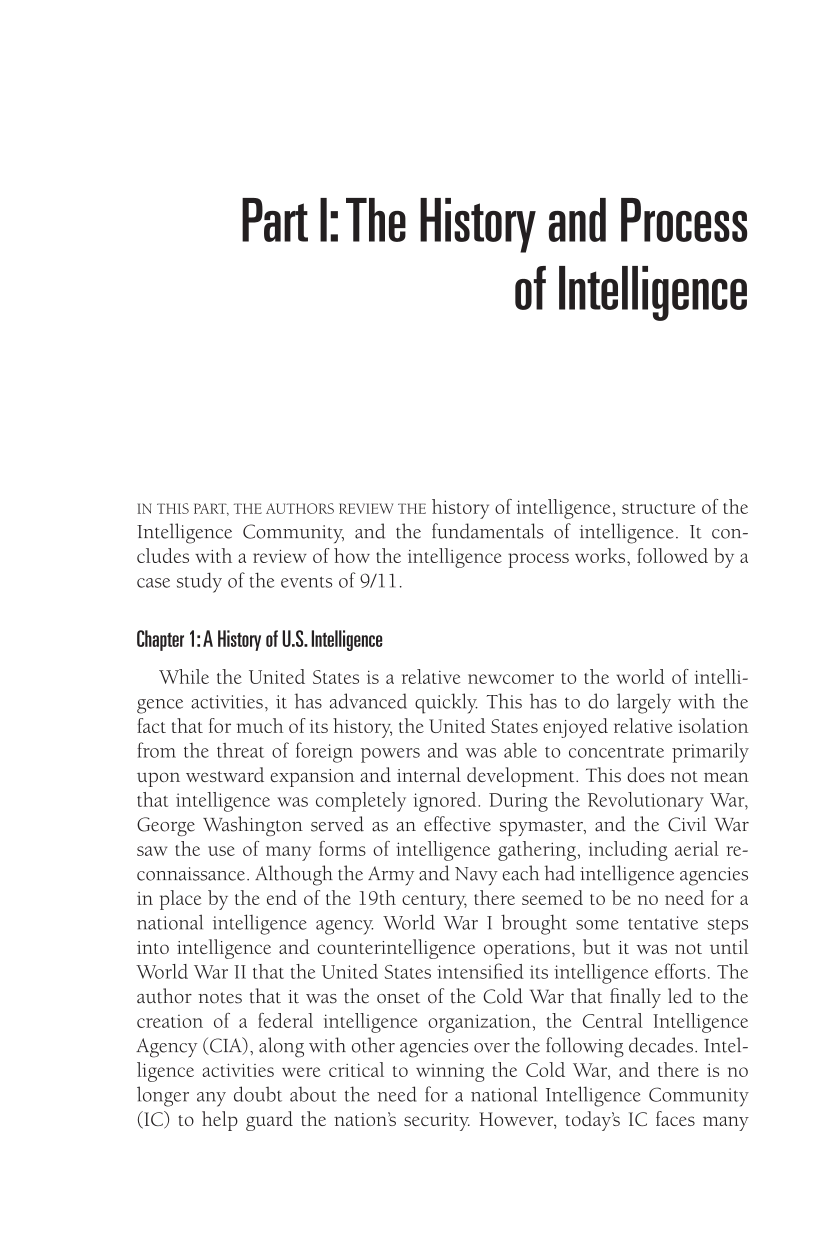 Homeland Security and Intelligence, 2nd Edition page 1