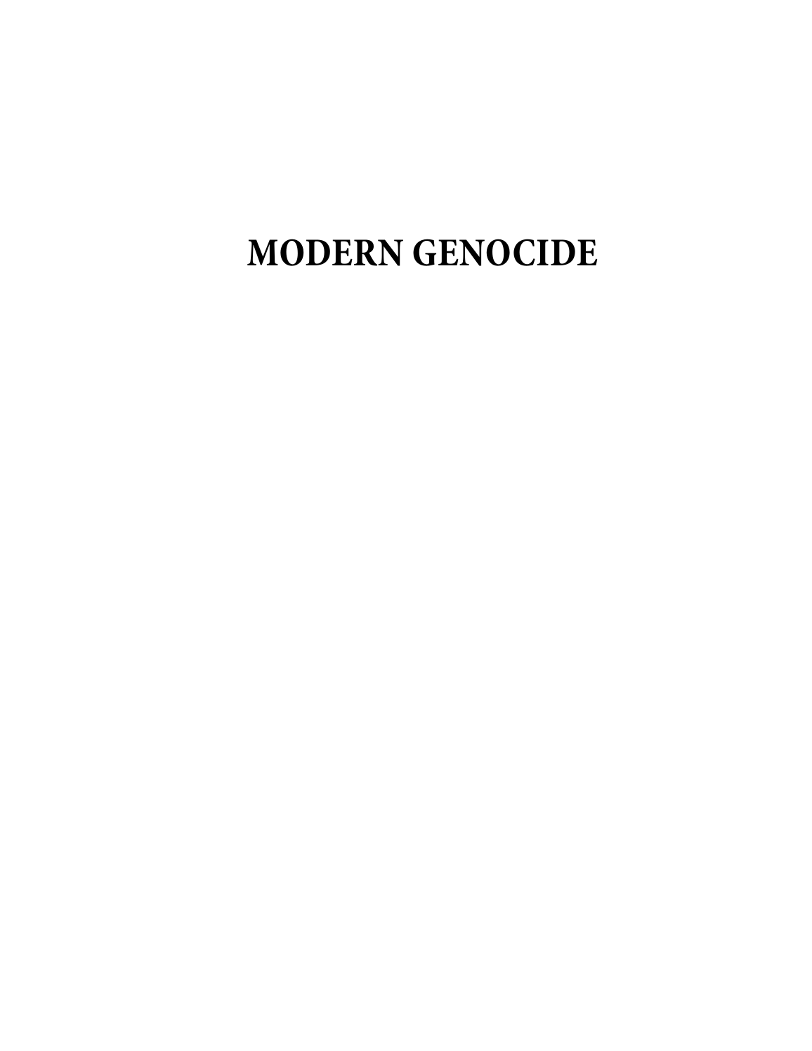 Modern Genocide: The Definitive Resource and Document Collection [4 volumes] page i