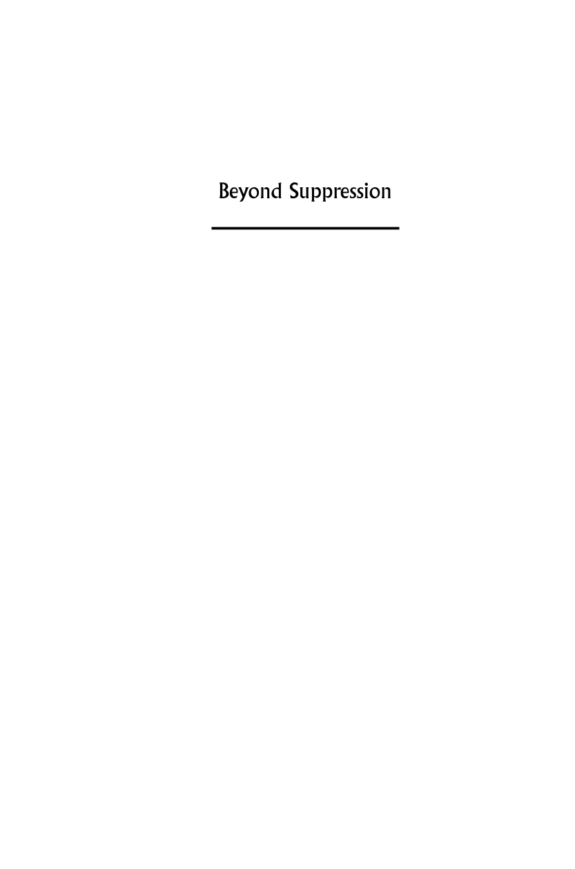 Beyond Suppression: Global Perspectives on Youth Violence page i