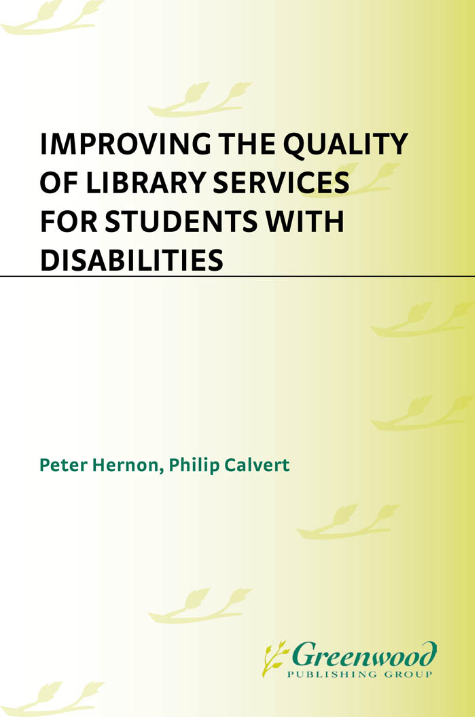 Improving the Quality of Library Services for Students with Disabilities page Cover1
