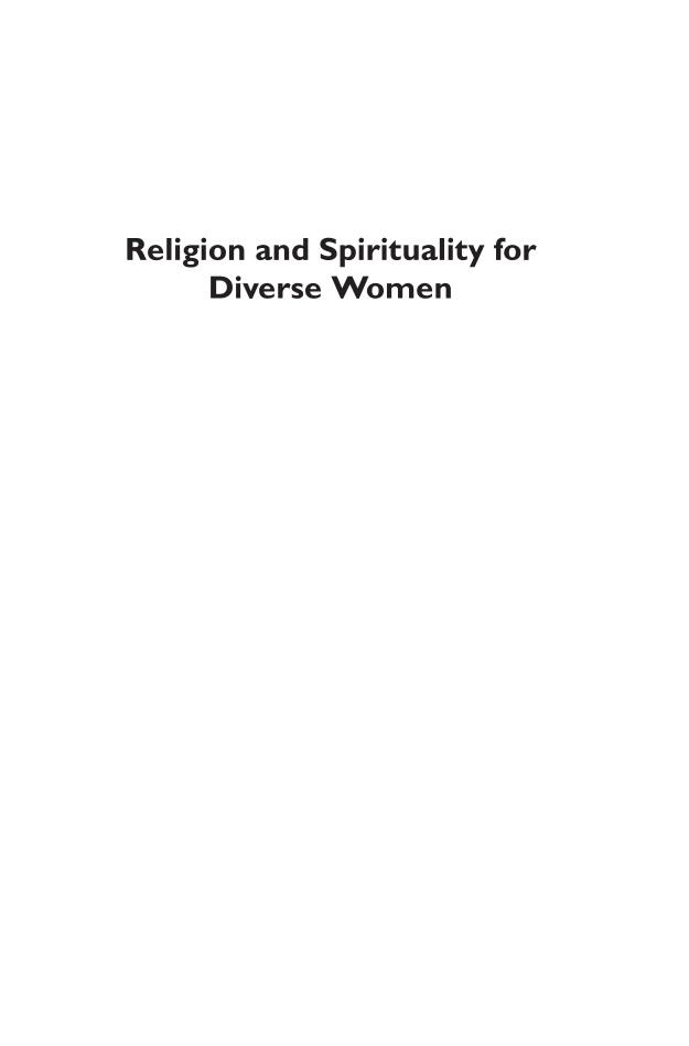 Religion and Spirituality for Diverse Women: Foundations of Strength and Resilience page i