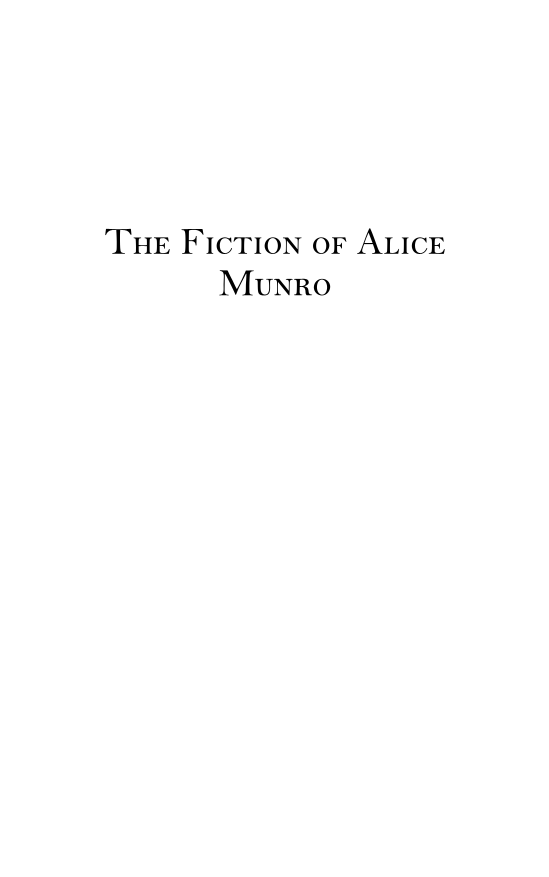 The Fiction of Alice Munro: An Appreciation page i