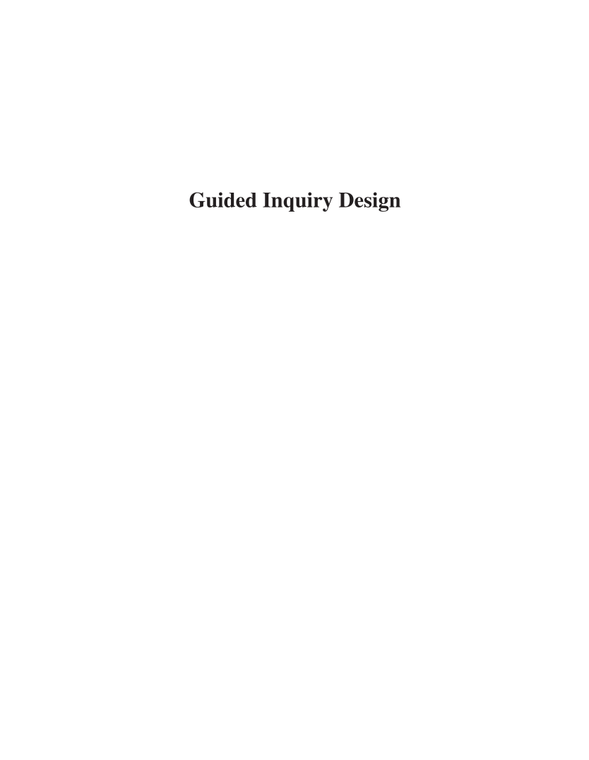 Guided Inquiry Design: A Framework for Inquiry in Your School page i