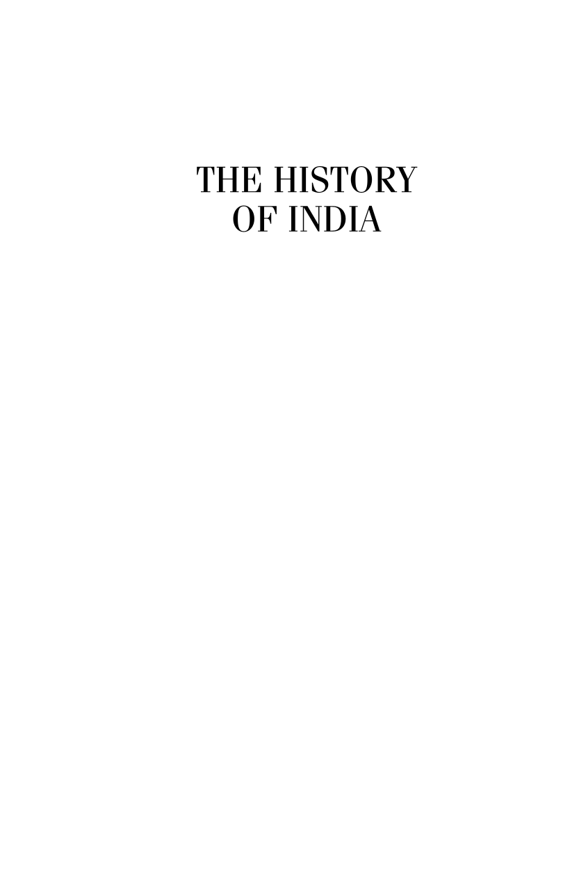 The History of India, 2nd Edition page i