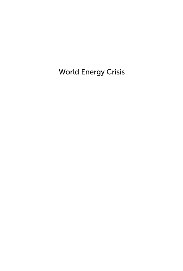 World Energy Crisis: A Reference Handbook page i