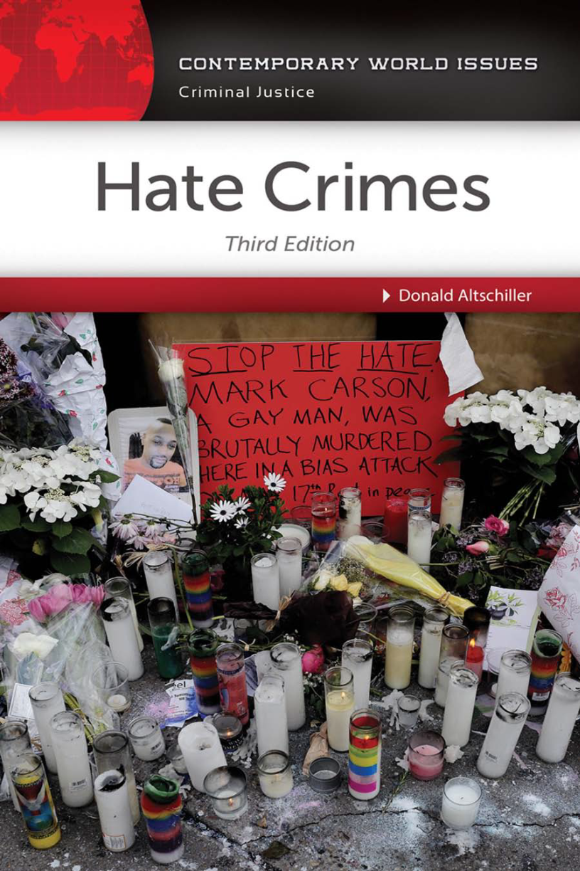 Hate Crimes: A Reference Handbook, 3rd Edition page Cover1