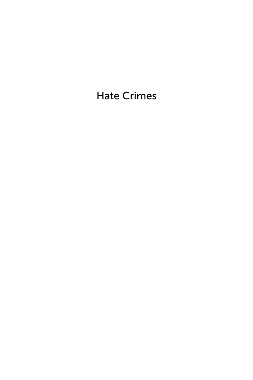 Hate Crimes: A Reference Handbook, 3rd Edition page i