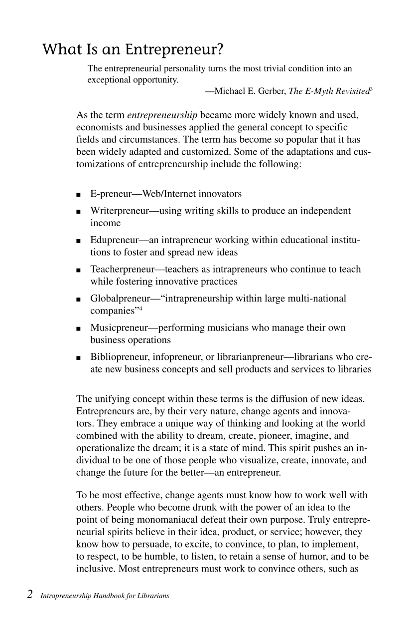 Intrapreneurship Handbook for Librarians: How to Be a Change Agent in Your Library page 21