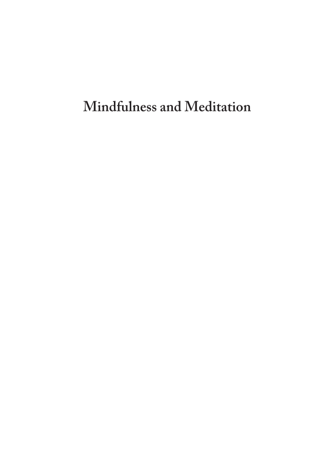 Mindfulness and Meditation: Your Questions Answered page i