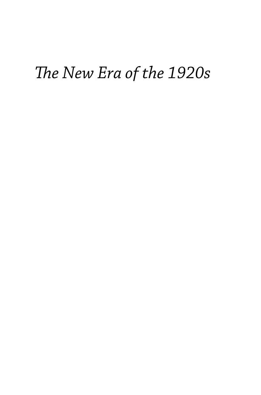 The New Era of the 1920s: Key Themes and Documents page i1