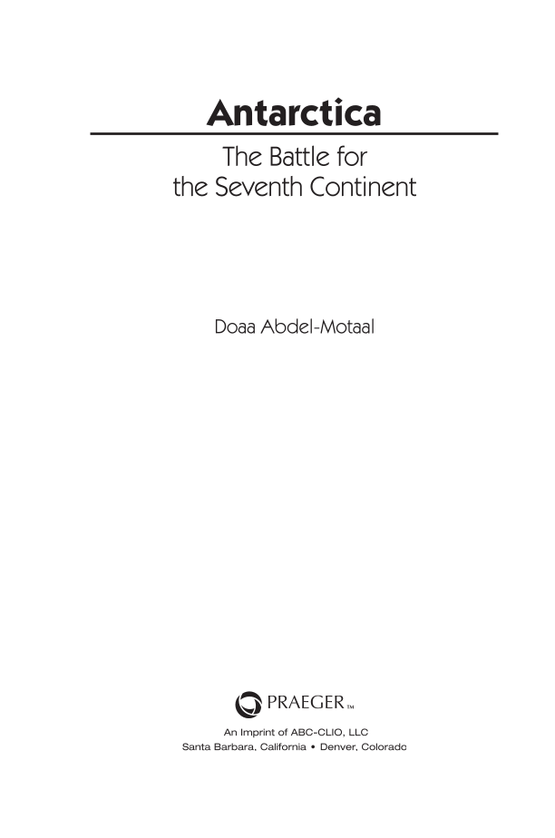 Antarctica: The Battle for the Seventh Continent page iii