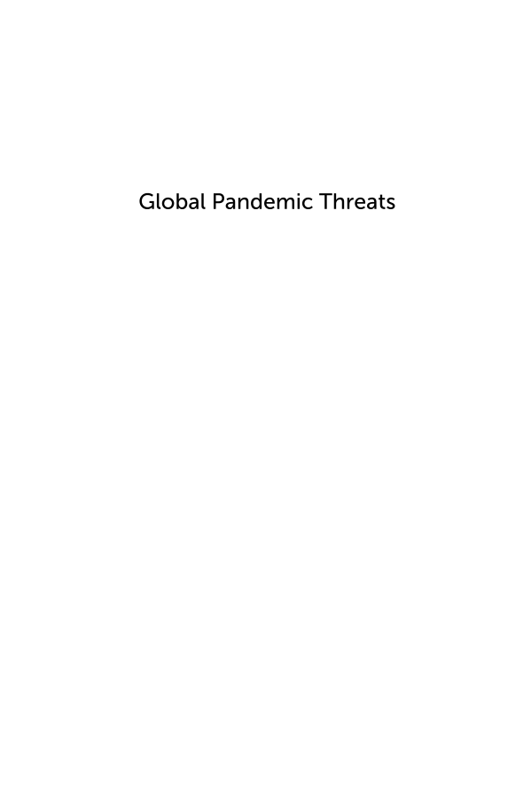 Global Pandemic Threats: A Reference Handbook page i1