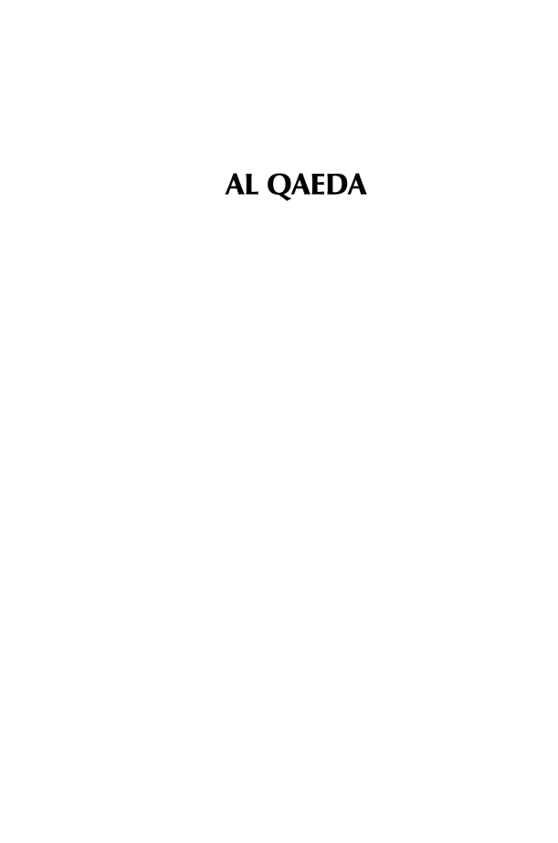 Al Qaeda: The Transformation of Terrorism in the Middle East and North Africa page i
