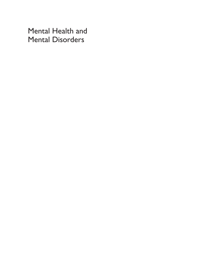 Mental Health and Mental Disorders: An Encyclopedia of Conditions, Treatments, and Well-Being [3 volumes] page i1