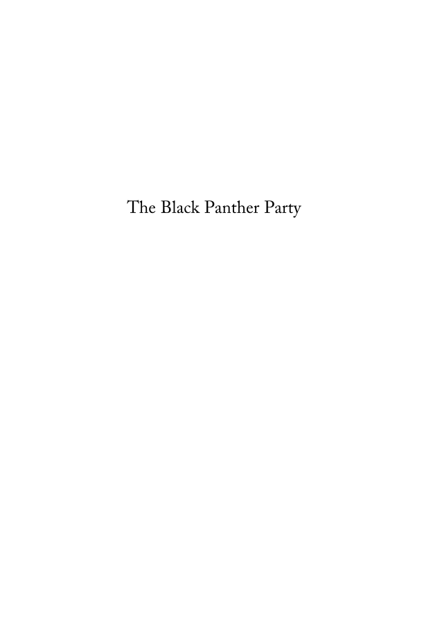 The Black Panther Party: A Guide to an American Subculture page i