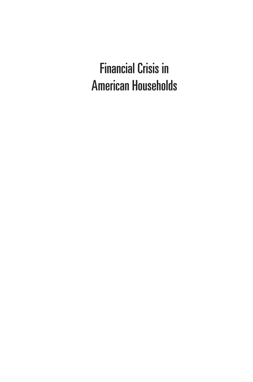 Financial Crisis in American Households: The Basic Expenses That Bankrupt the Middle Class page i