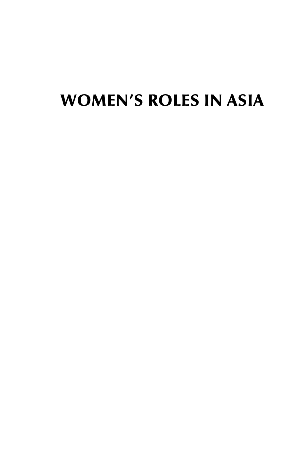 Women's Roles in Asia page i
