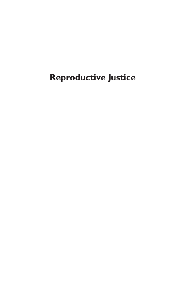 Reproductive Justice: A Global Concern page i