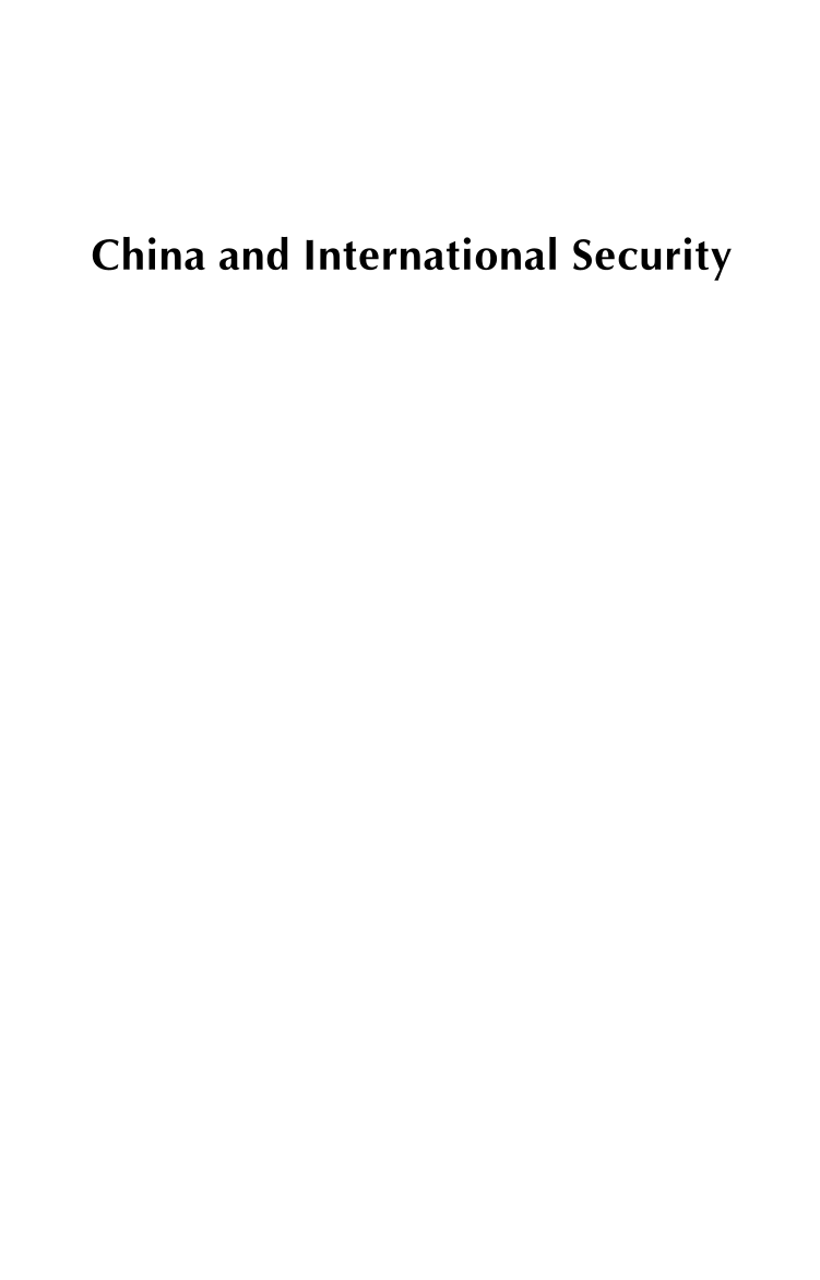 China and International Security: History, Strategy, and 21st-Century Policy [3 volumes] page Vol1:i