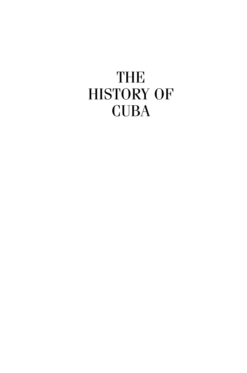 The History of Cuba, 2nd Edition page i