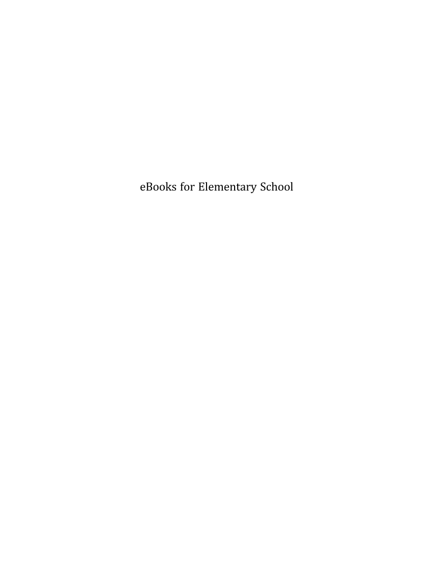 Ebooks for Elementary School page i