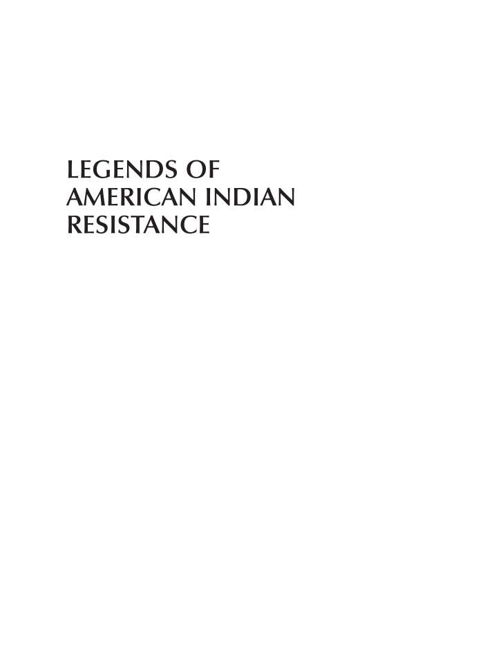 Legends of American Indian Resistance page i