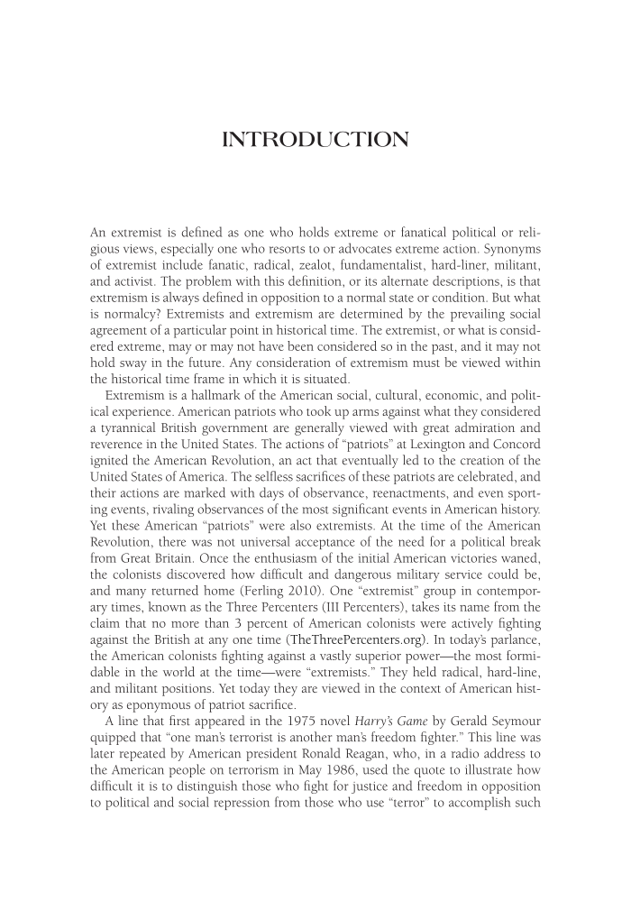 Modern American Extremism and Domestic Terrorism: An Encyclopedia of Extremists and Extremist Groups page xv
