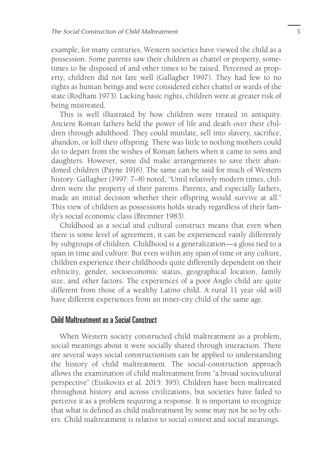 The Smallest Victims: A History of Child Maltreatment and Child Protection in America page 5