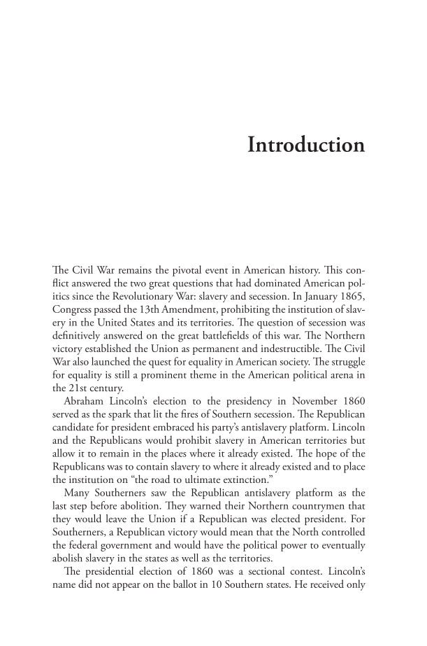 American Civil War: Facts and Fictions page xiii
