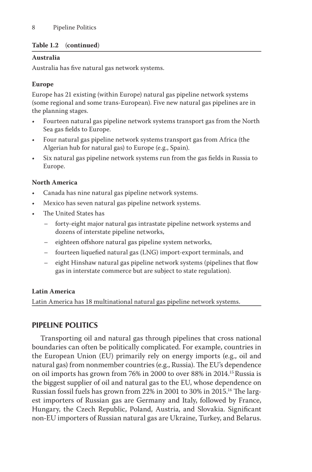 Pipeline Politics: Assessing the Benefits and Harms of Energy Policy page 8