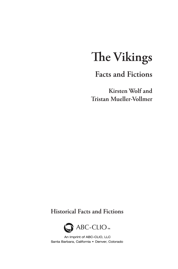 The Vikings: Facts and Fictions page iii