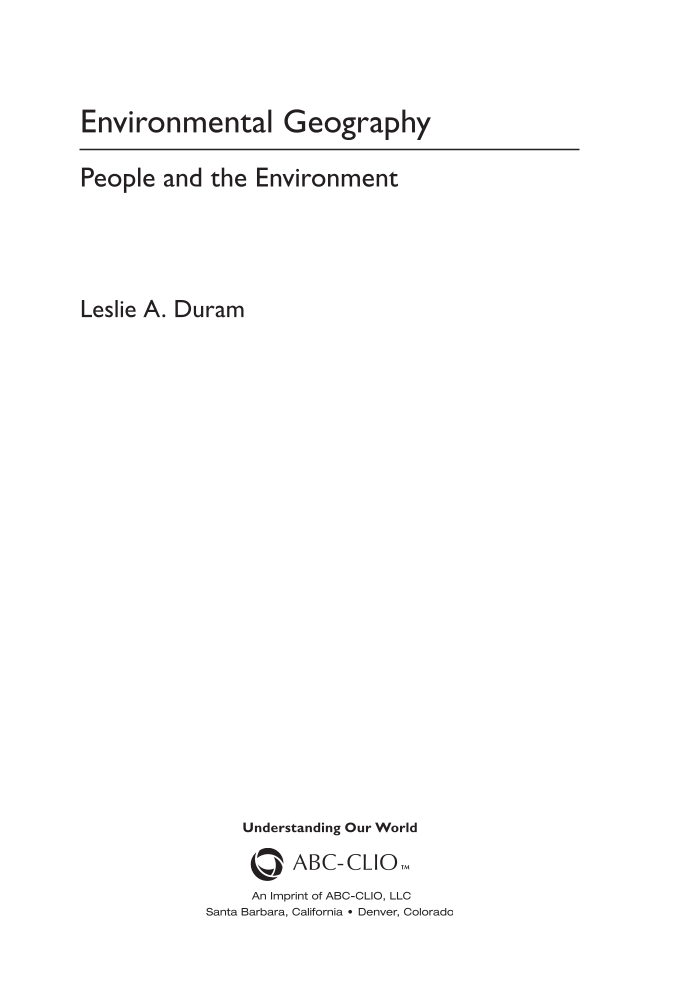 Environmental Geography: People and the Environment page iii