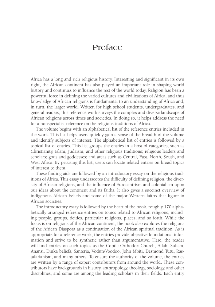 African Religions: Beliefs and Practices through History page xvii