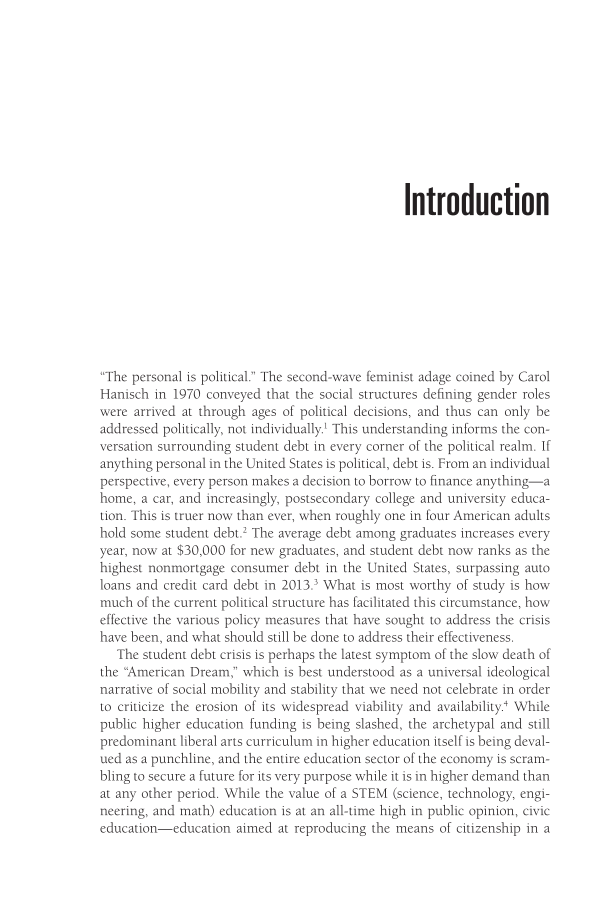 Sold My Soul for a Student Loan: Higher Education and the Political Economy of the Future page 1