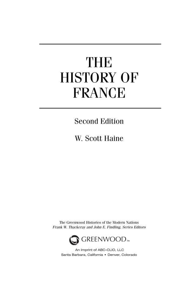 The History of France, 2nd Edition page iii1