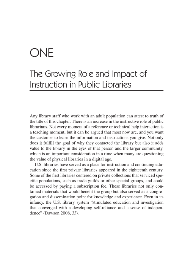Teaching Adult Learners: A Guide for Public Librarians page 1