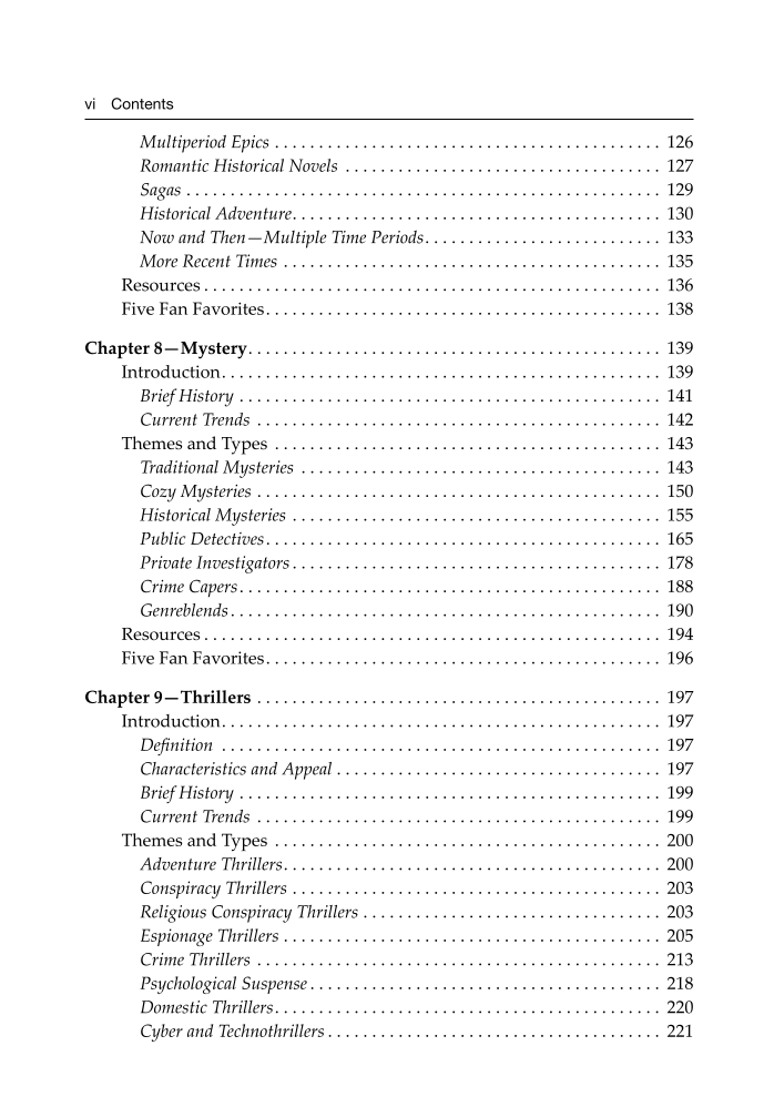 Genreflecting: A Guide to Popular Reading Interests, 8th Edition page vi1