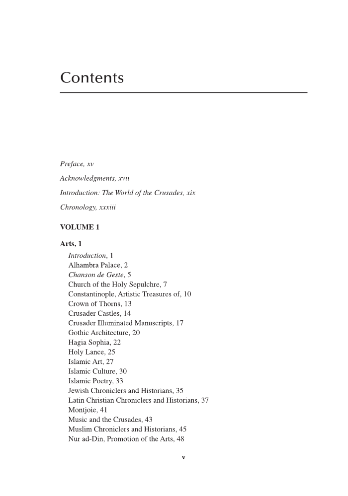 The World of the Crusades: A Daily Life Encyclopedia [2 volumes] page v1-v