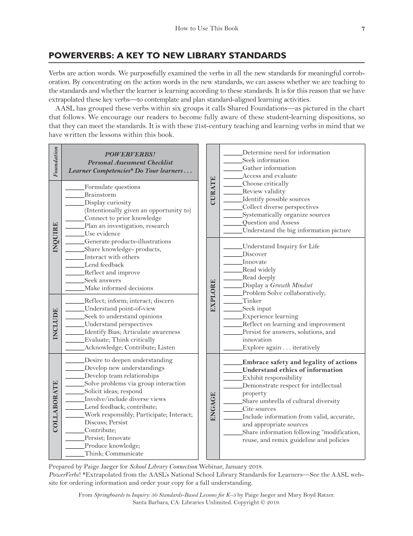 Springboards to Inquiry: 50 Standards-Based Lessons for K-5 page 7
