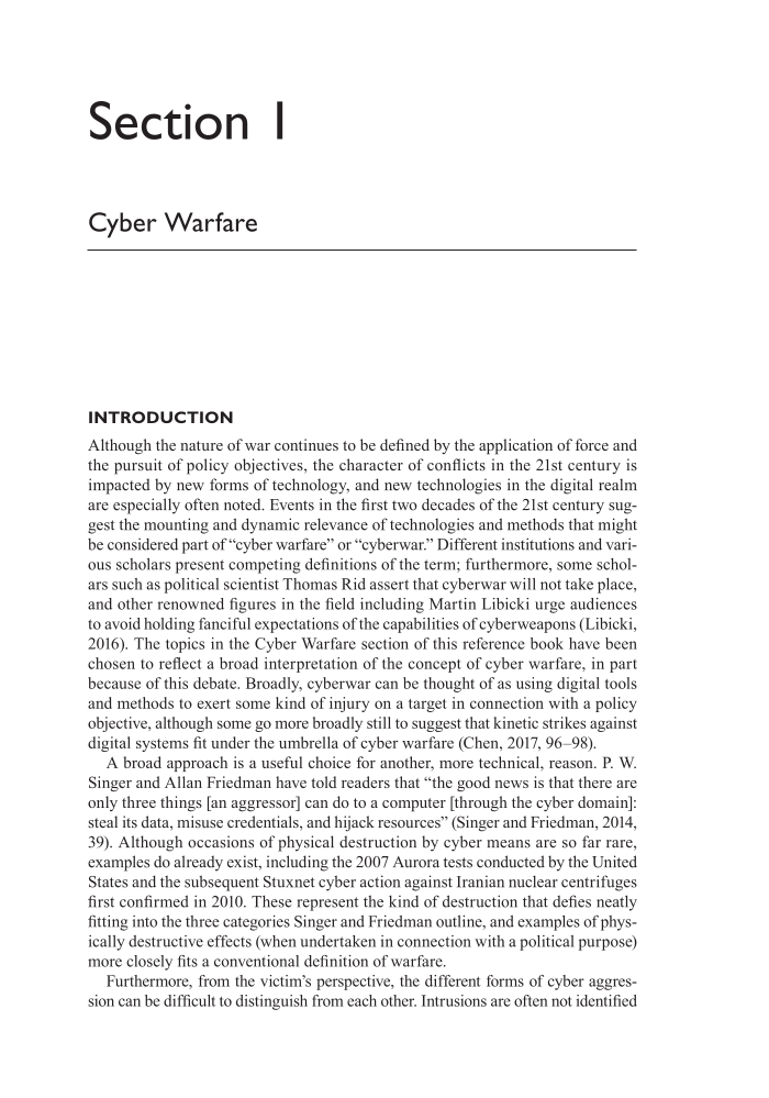 Conflict in the 21st Century: The Impact of Cyber Warfare, Social Media, and Technology page 1