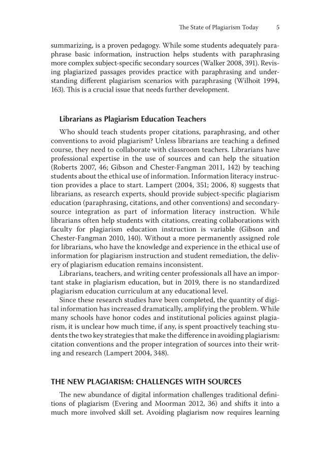 Combating Plagiarism: A Hands-On Guide for Librarians, Teachers, and Students page 5