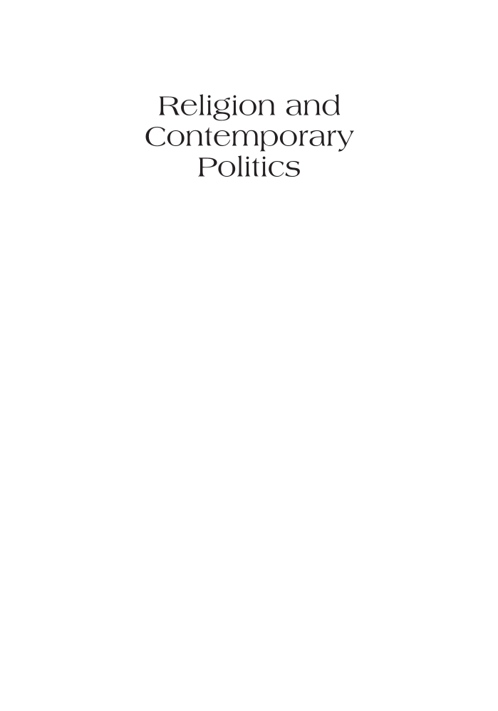 Religion and Contemporary Politics: A Global Encyclopedia [2 volumes] page 1
